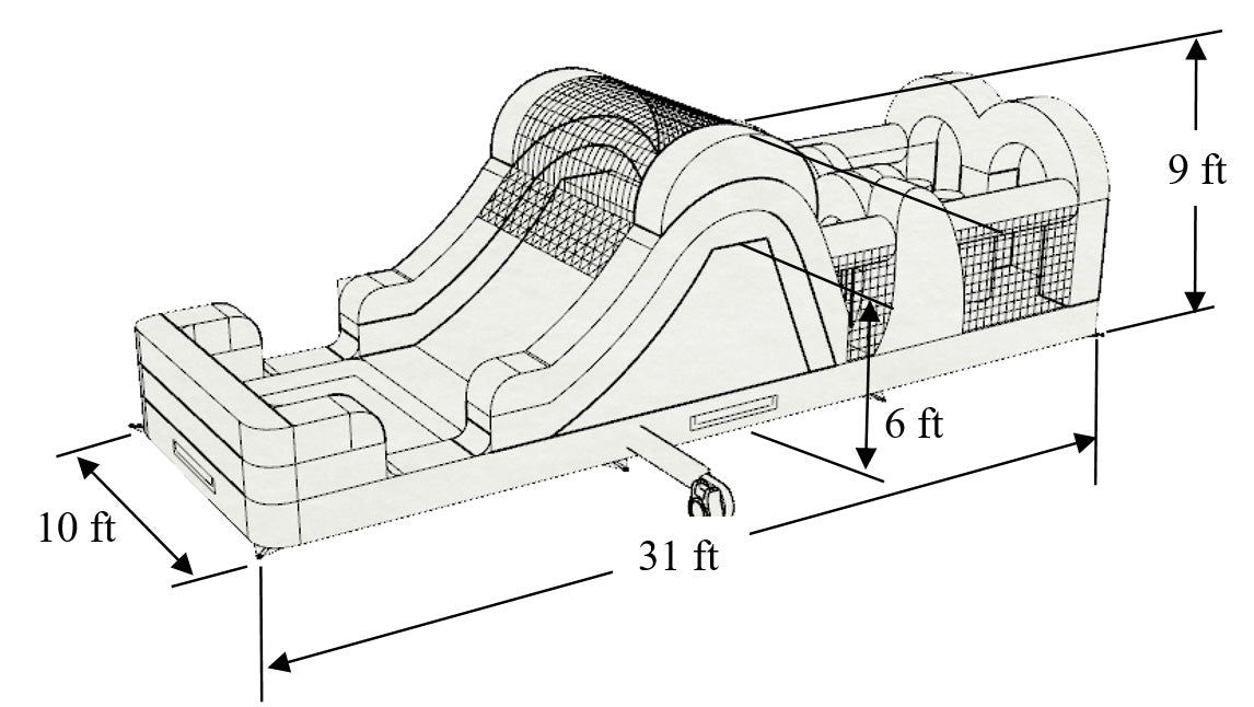 31'L Obstacle Course Wet n Dry