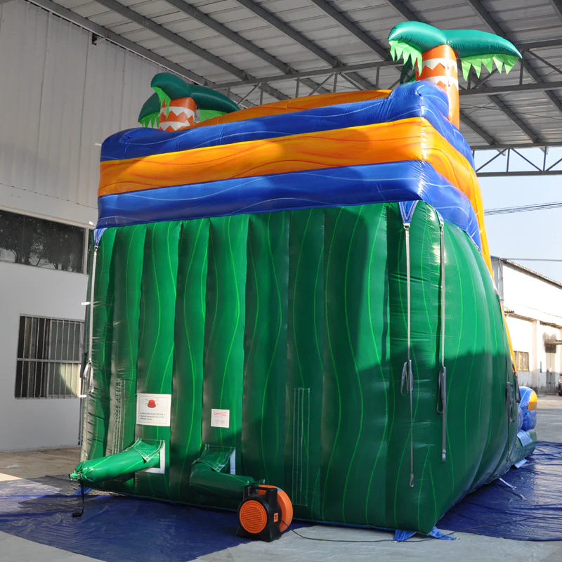18'H Dura lite Dual Lane Green Slide Wet n Dry