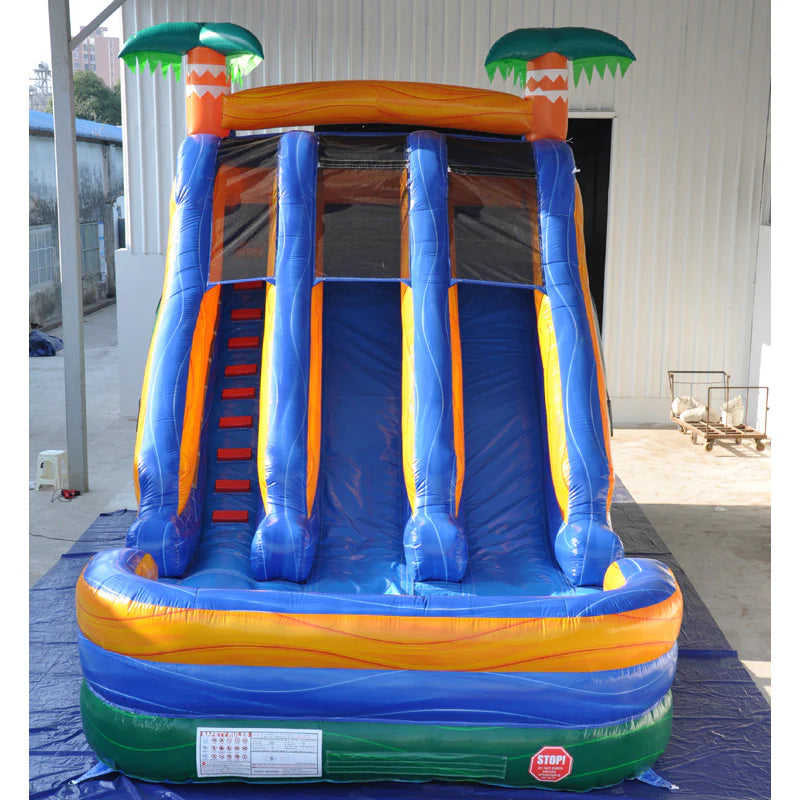 18'H Dura lite Dual Lane Green Slide Wet n Dry