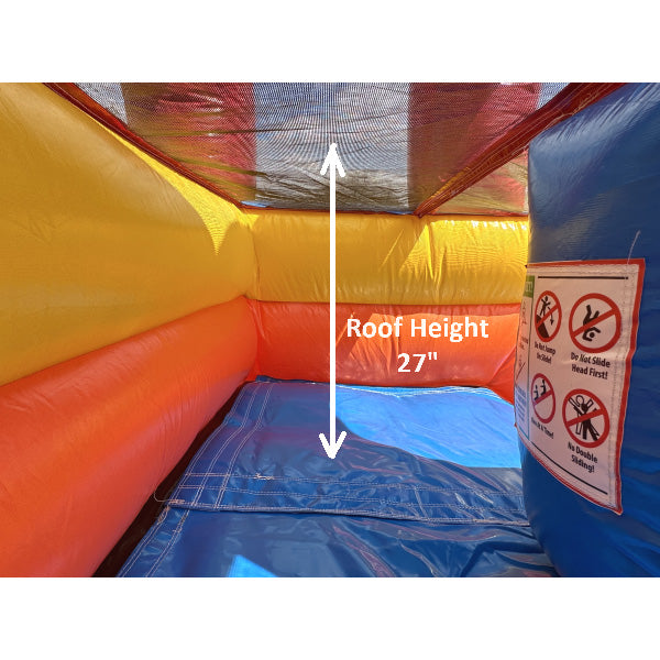 15'H Dual Lane Dura-Lite Pink Slide w Detachable Pool
