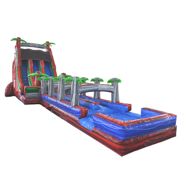 22'H 2-Lane Fire Screamer Slide w/ Slip n Splash