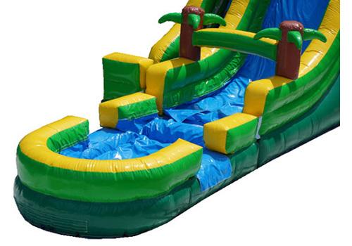 18'H Palm Tree Screamer Slide w/ Slip n Splash