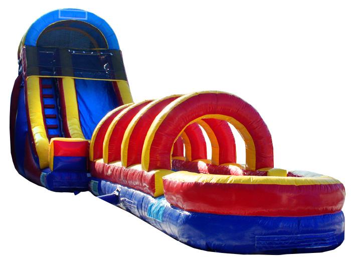 22'H Rainbow Screamer Slide w/ Slip n Splash