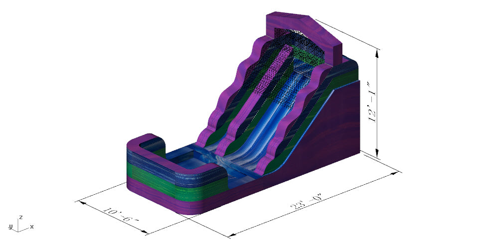 12' Single lane Waterslide (Purple)