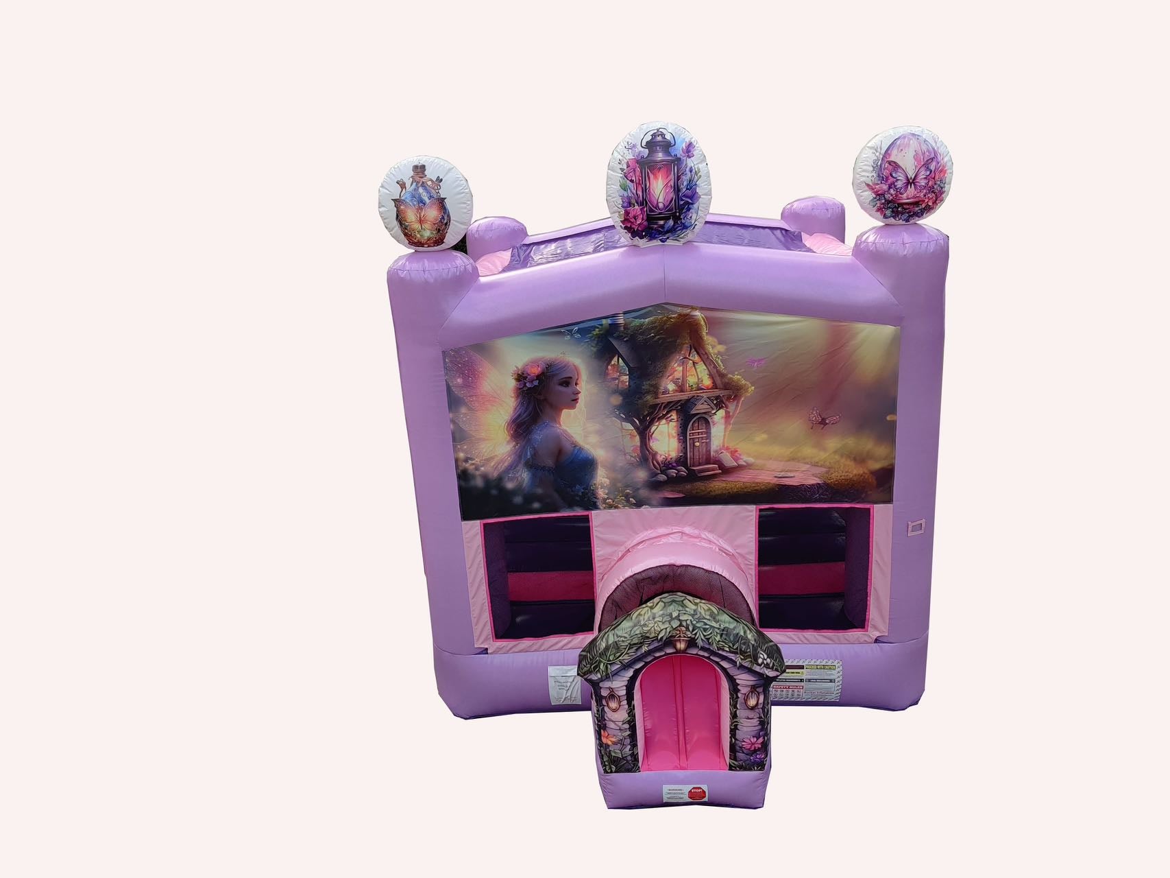 3D Fairy Glitter Sparkle Bounce House wiht Fairy Door and Hoop