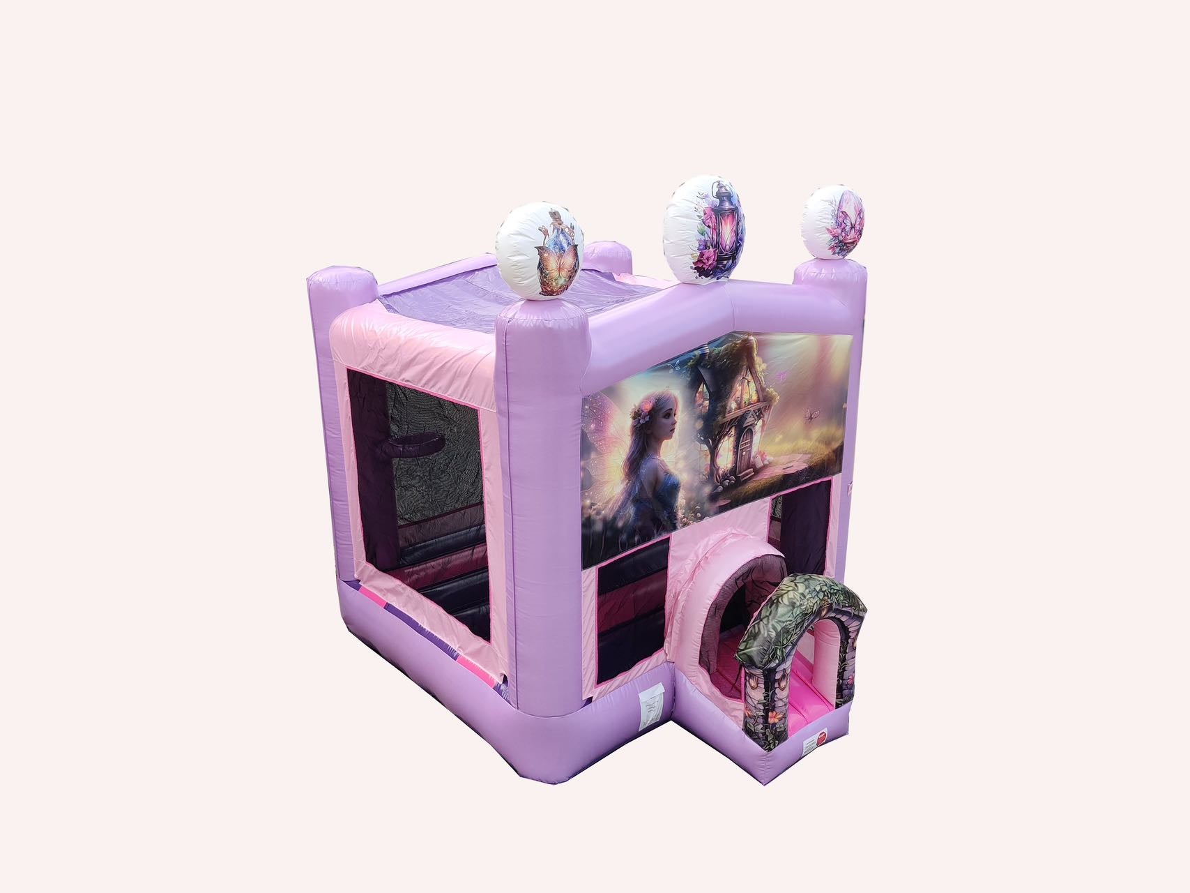 3D Fairy Glitter Sparkle Bounce House wiht Fairy Door and Hoop