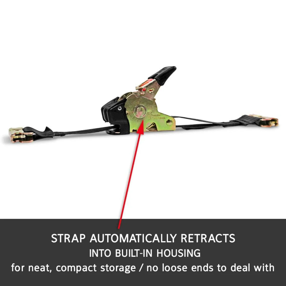 1 inch x 6 ft E track Retractable Ratchet Straps