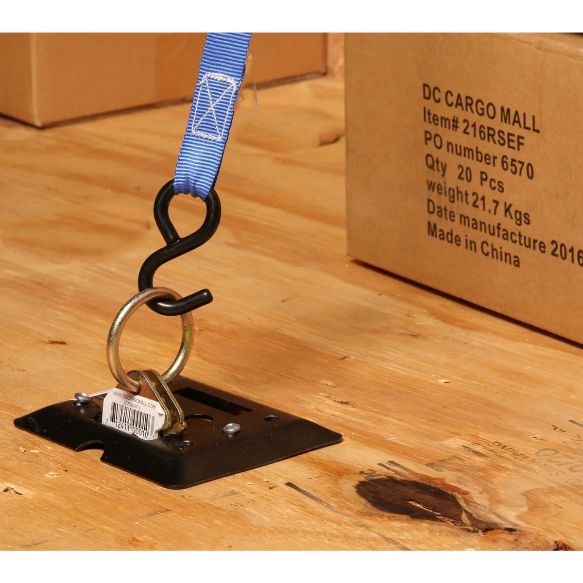 1 inch x 15 ft Cargo Ratchet Strap With Vinyl S Hooks