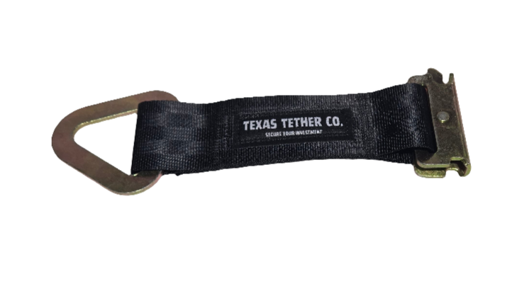 E-Track Tie Off Strap With Stamped D-Ring