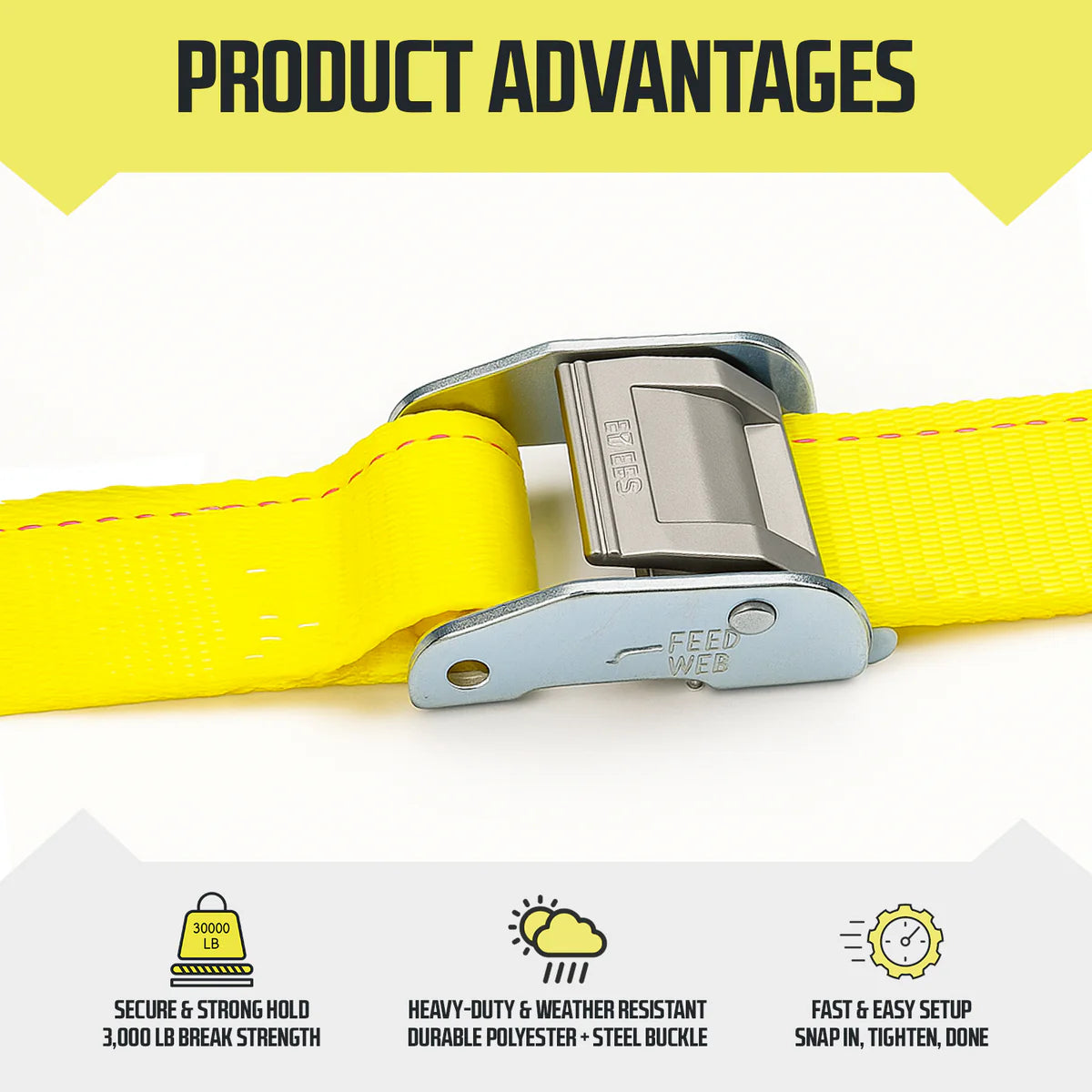 2" E track Cam Strap Tie-Down