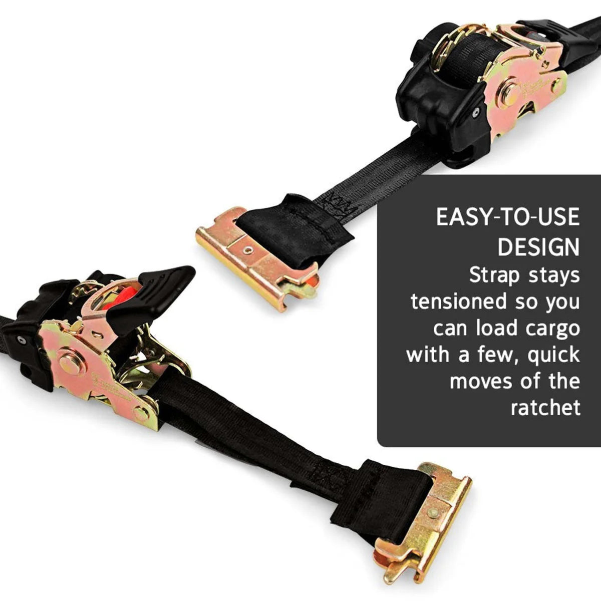 1 inch x 6 ft E track Retractable Ratchet Straps