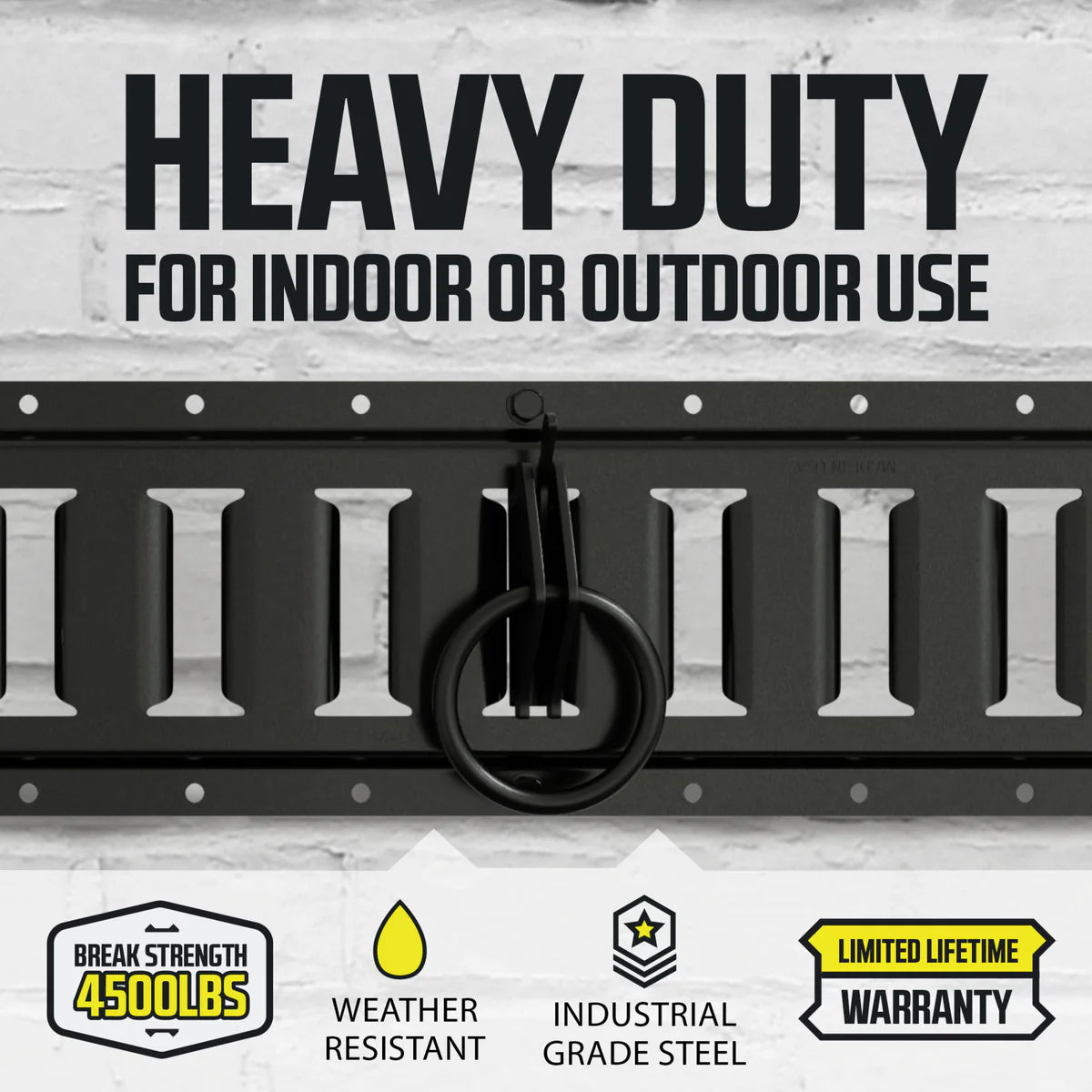 2" E track O-Ring Tie-down, Standard Duty - 1,500 lbs.