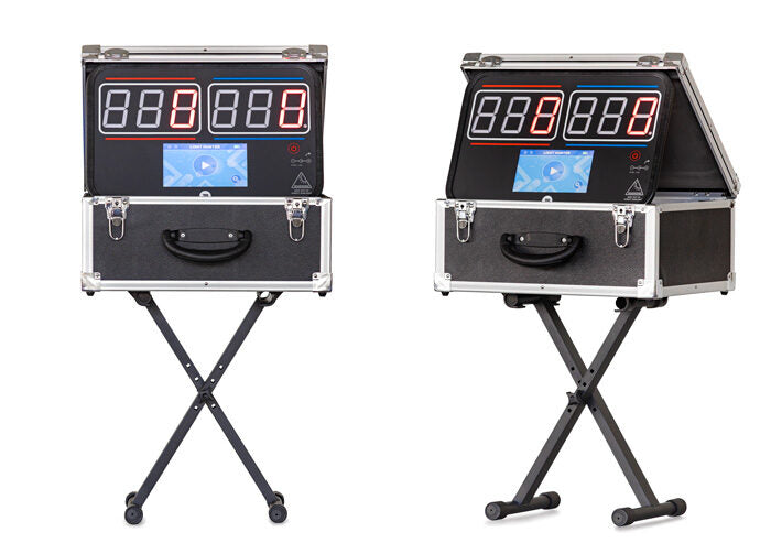 Players competing on IPS Smart Edition 10 Spots interactive inflatable game