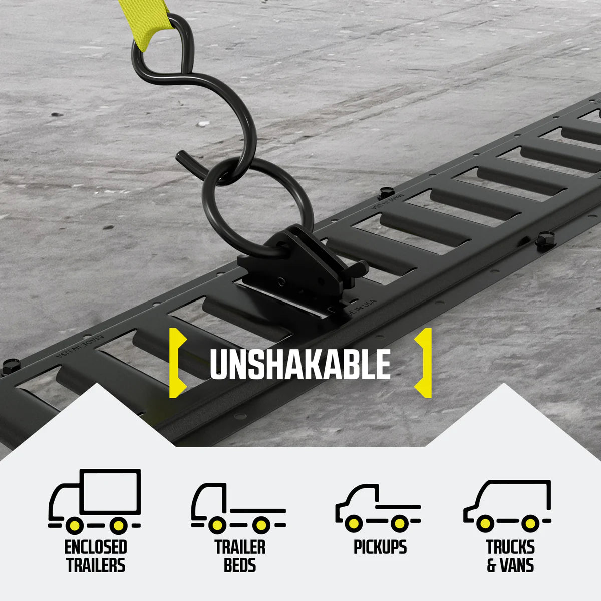 2" E track O-Ring Tie-down, Standard Duty - 1,500 lbs.
